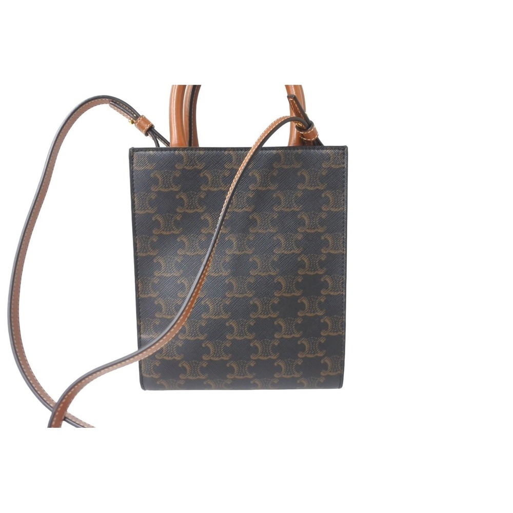 Celine shoulder Triomphe bag canvas Vertical Cabas - Picture 3 of 9